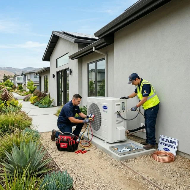 Residential HVAC installation and home service work