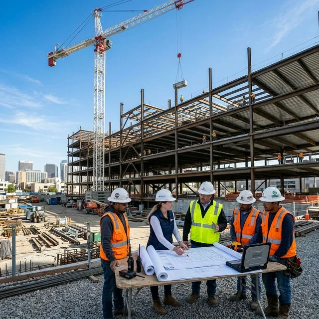 Commercial construction planning and design-build coordination